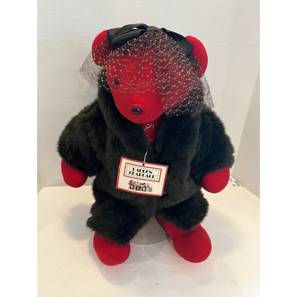 Vintage 1983 North American Bear Company VIB Collection Lauren Bearcall W/stand